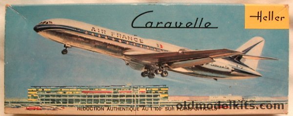 Heller 1/100 Air France Caravelle, L300 plastic model kit